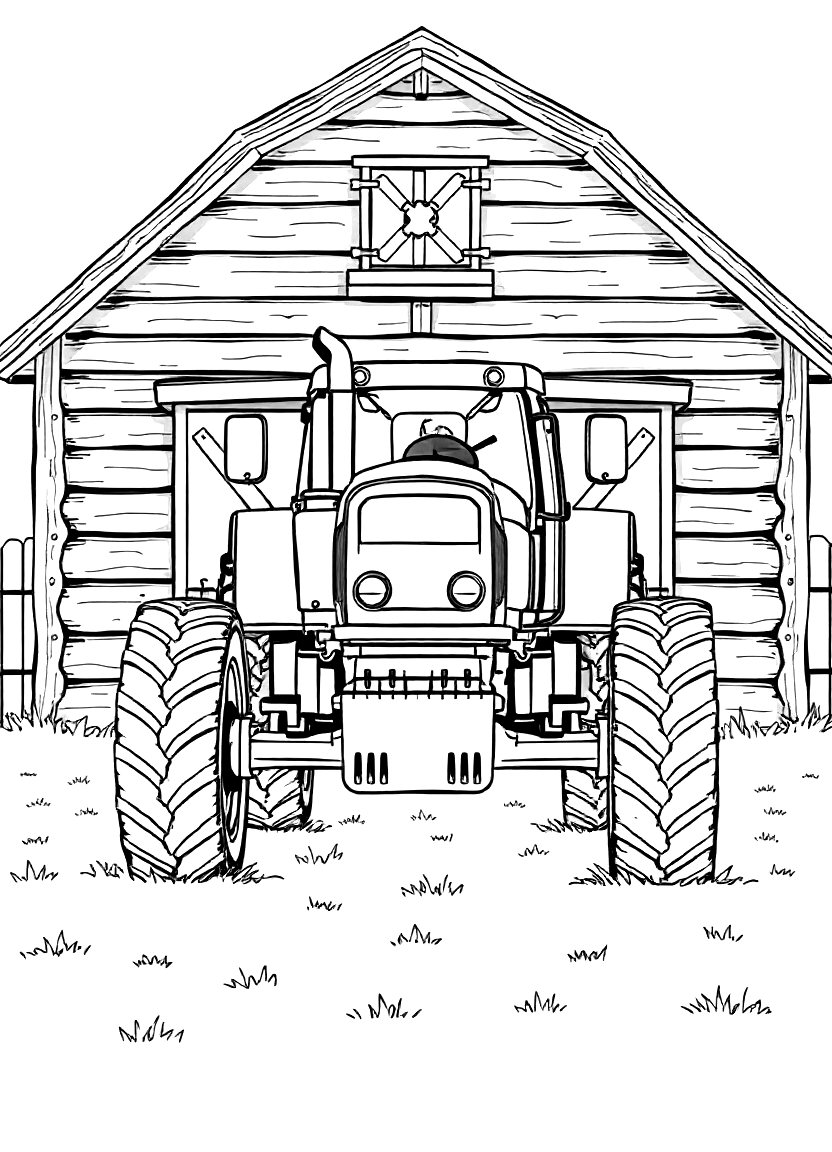 Min stora traktormålarbok – 30 roliga målarbilder för barn 🚜