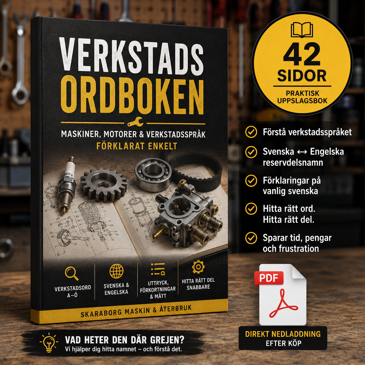 Verkstadsordboken – maskiner, motorer & verkstadsspråk förklarat enkelt